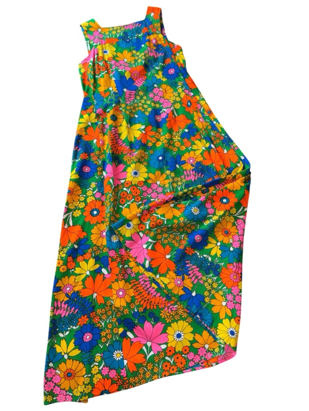 Vintage Hawaiian Flower Power Maxi Dress - Picture 6 of 17